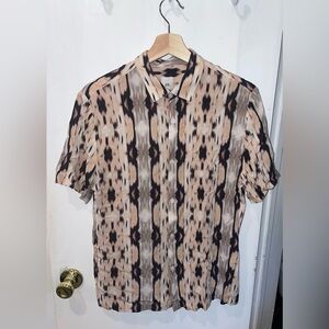 River Island Men’s Pattern Short Sleeve Shirt